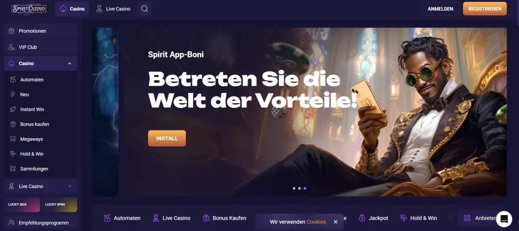 Spirit Casino – Bis zu 15.000 € Bonus + 350 Free Spins für neue Spieler in Deutschland